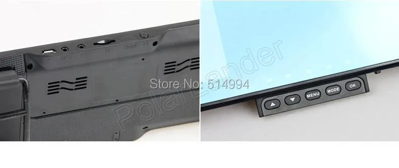 2015 горячая Автомобильный видеорегистратор зеркало Поддержка GPS TF карты вида Cam 4.3 дюймов TFT ЖК-дисплей сенсорный экран Full HD1080P автомобиля