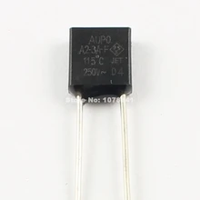 100 шт. в партии Aupo тепловой предохранитель среза TF 115 градусов 250 В 3A A2-3A-F