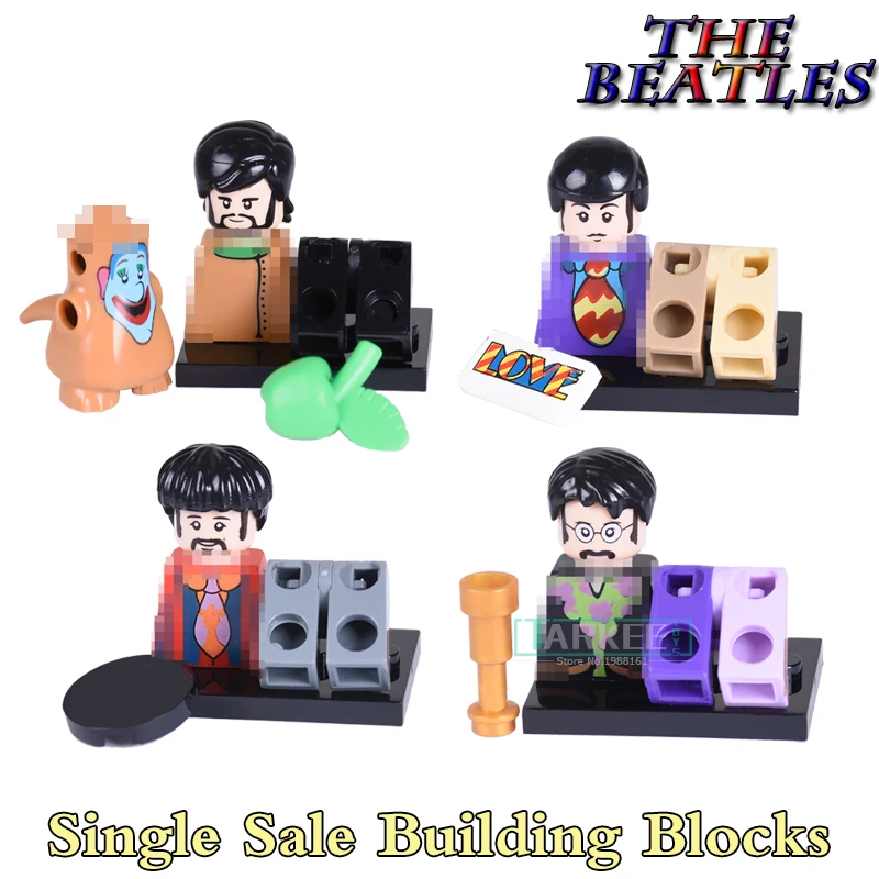 

1PC Ringo Starr Paul McCartney George Harrison diy figures Star Wars The Beatles Building Blocks Bricks Kids Xmas Gift Toys