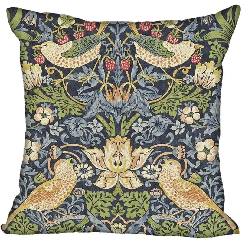 Hot Custom William Morris Square Pillowcase Custom Zippered Bedroom Home Pillow Cover Case 35X35cm,40x40cm - Цвет: 26