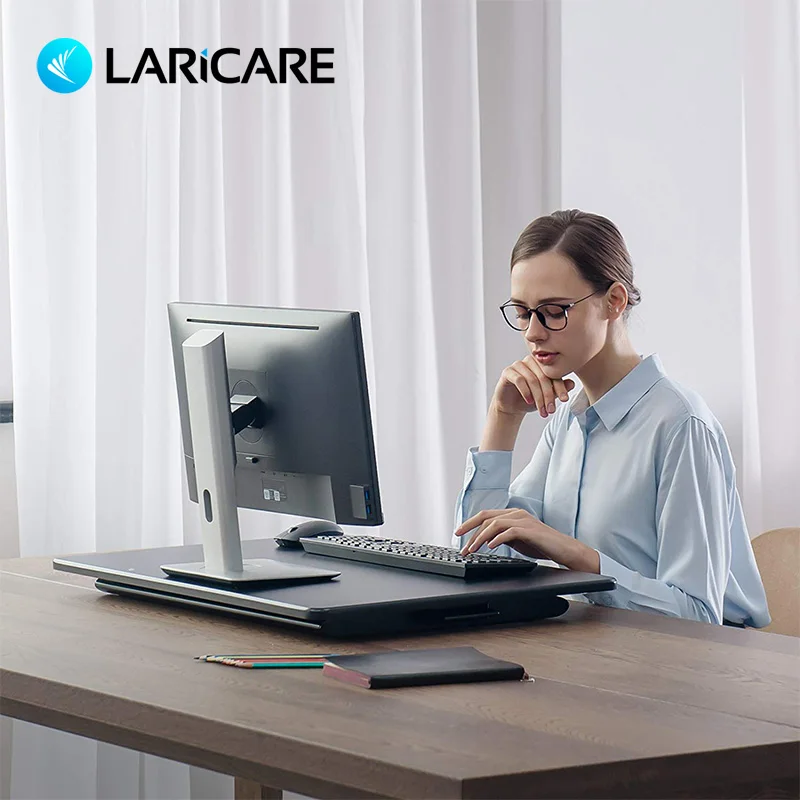 LairCare الجلوس الوقوف مكتب للحاسوب شخصي. ارتفاع قابل للتعديل و مكتب عمل. دعم جميع محمول ، مراقب ، المتكاملة الكمبيوتر