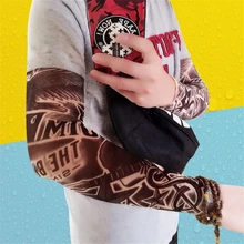 1 pcs Tattoo sleeves halloween long arms warmer body art cycling harajuku arm sleeves summer cuff sleeve cover UV sun protection