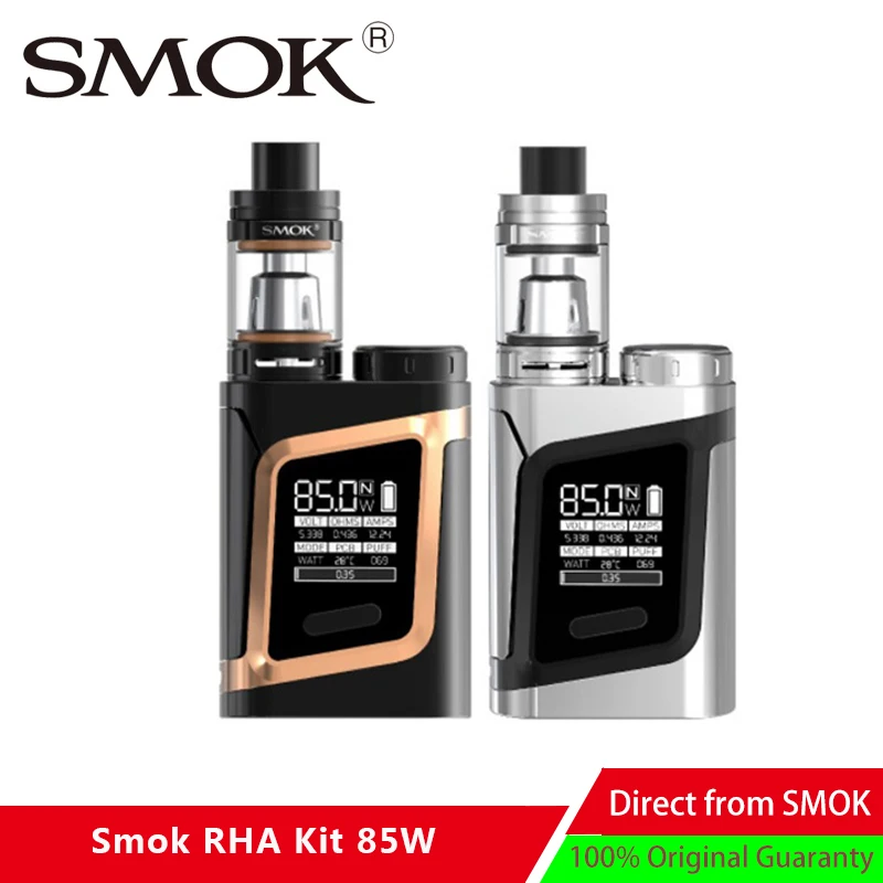 

Electronic Cigarette Original Smok RHA 85W Kit Electronic Vape mod with 3ml TFV8 Baby tank LED vaporizer Kit VS vape morph Kit