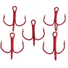 20pcs/lot Red 2/4/6/8/10# Fishing Hooks High Carbon Steel Treble Hook Round Bent Treble For Saltwater Bass Fishing Tackle Pesca ► Photo 2/6