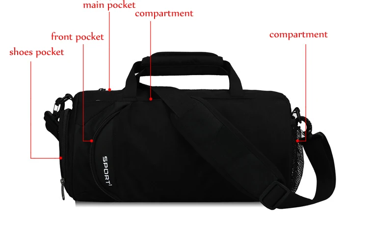 20L Терилен водонепроницаемый плечо спортивная сумка для хранения обуви для мужчин и женщин фитнес Кроссбоди сумка гимнастические сумки путешествия рюкзак