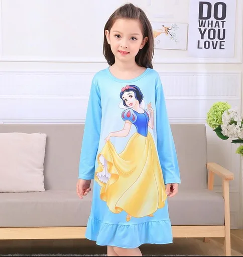 Ночнушка для девочек детская одежда Вязание хлопок пижама с длинными рукавами, Милая Детская домашняя пижама XIN497 - Цвет: model 14