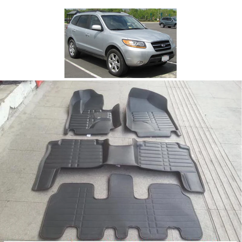Lsrtw2017 Car Styling Leather Car Floor Mats For Hyundai Santa Fe