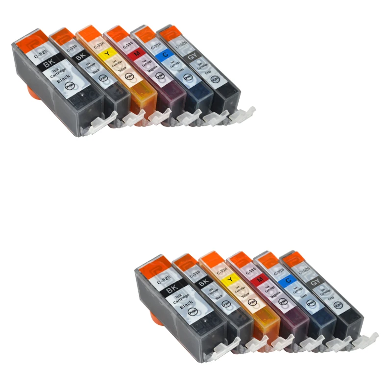 Картридж с чернилами Luocai 12 шт. для PGI525 PGI525BK CANON PIXMA MG6150 MG8150 MG6250 MG6100 MG8250 чипом|ink