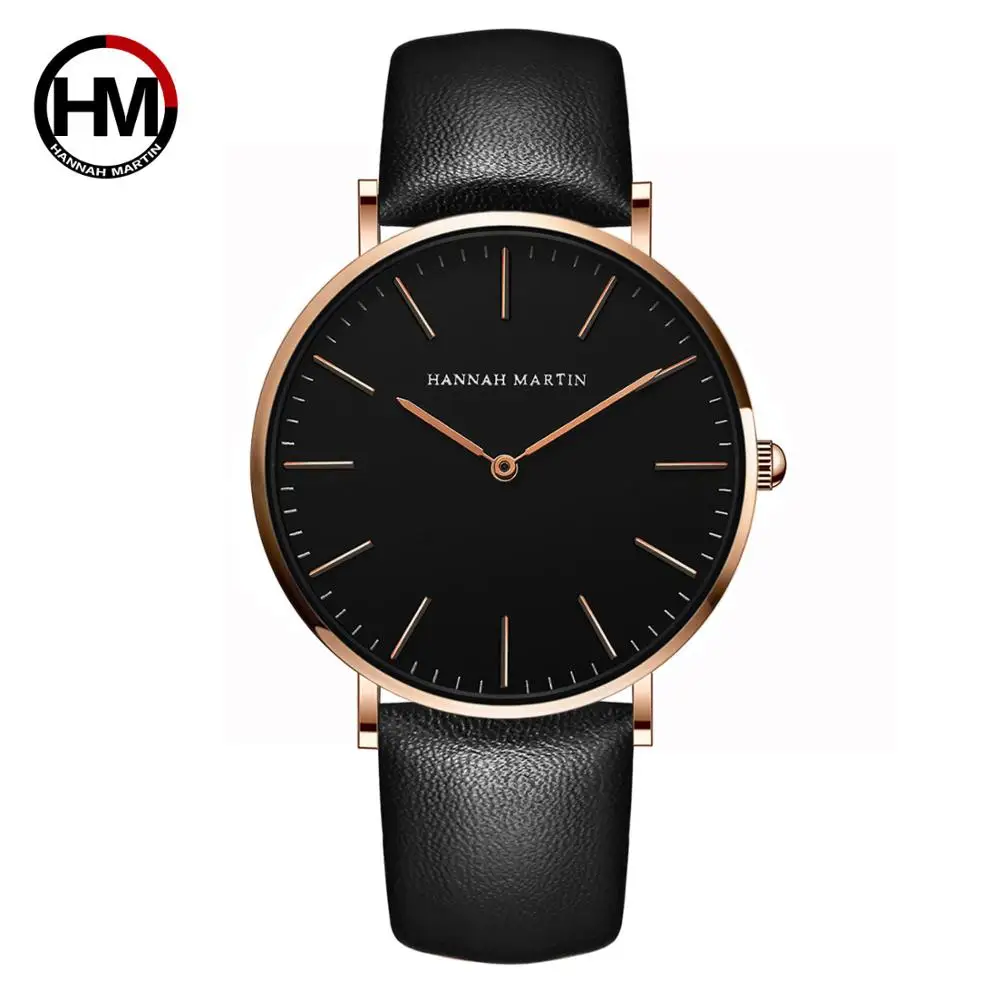 Relogio masculino Элитный бренд HANNAH Мартин кварцевые часы Reloj Mujer Для женщин часы Для Мужчин Корпус из розового золота унисекс Montre Femme - Цвет: 04