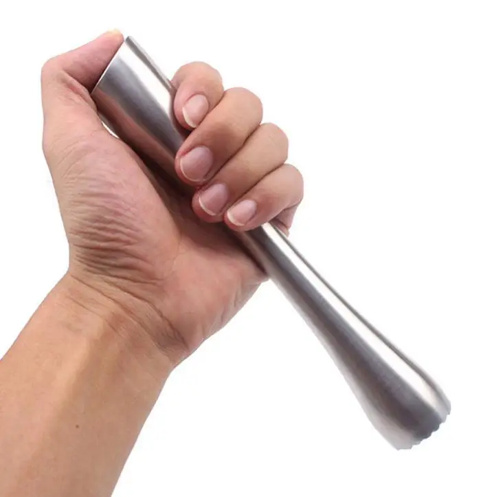 Stainless Steel Swizzle stick lemon Citrus Crushing Hammer Bartenders Tools Bar Broken Popsicle tools DIY Bar Tools SN2463