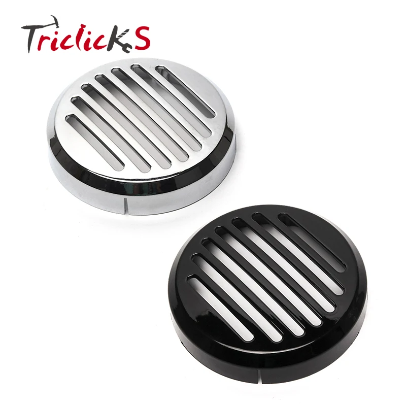 Triclicks Car Styling Chrome Round Horn Covers New ABS Plastic 93mm