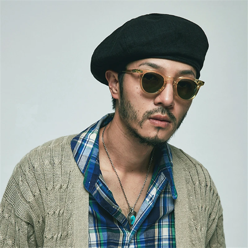 KUSTOM FACTORY Mens Vintage Beret Cap Black
