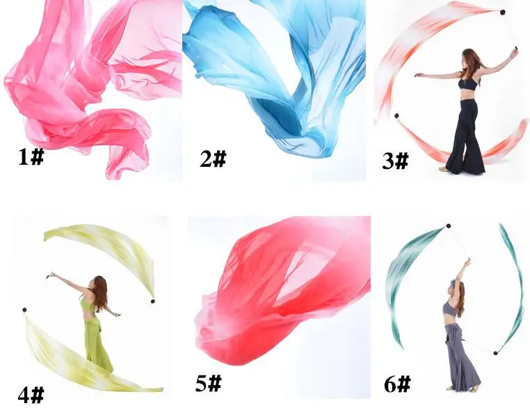 2 шт вуаль 2 шт POI цепной шар 2,0 м* 0,7 м многоцветная вуаль для танца живота танцевальный костюм аксессуары