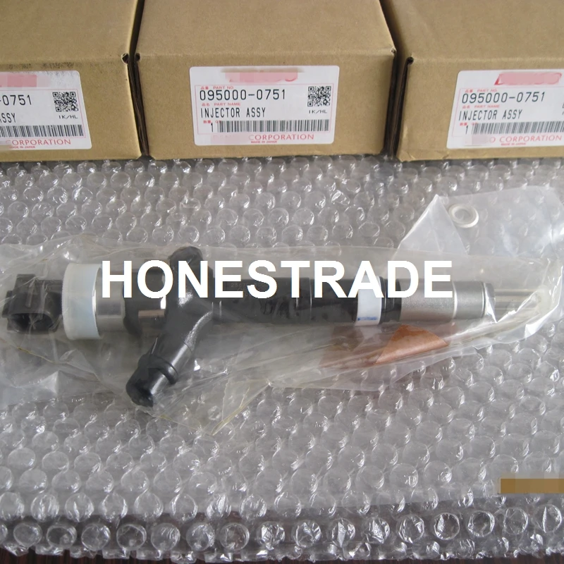 

ORIGINAL Genuine COMMON RAIL injector 095000-0751 for Land Cruiser 3.0 d4d 1KD-FTV 23670-39025 23670-30020