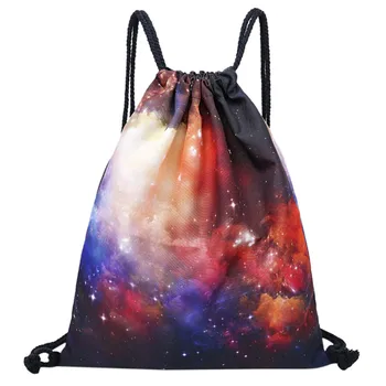 

Unisex Starry Sky Printing Pocket Backpacks Large Capacity Drawstring Bags Two Shoulders Bags Travel Or Shopping Bags 2019