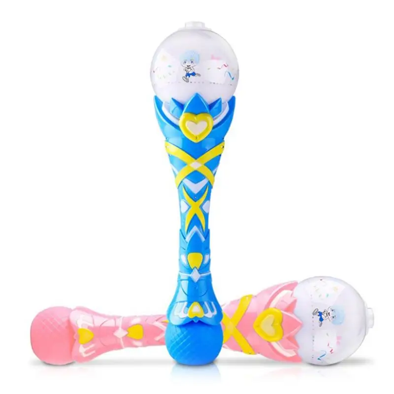 

Magic Electric Bubble Wand Lighted Music Playing Automatic Bubble Maker Children Toy with Bubble Liquid color random