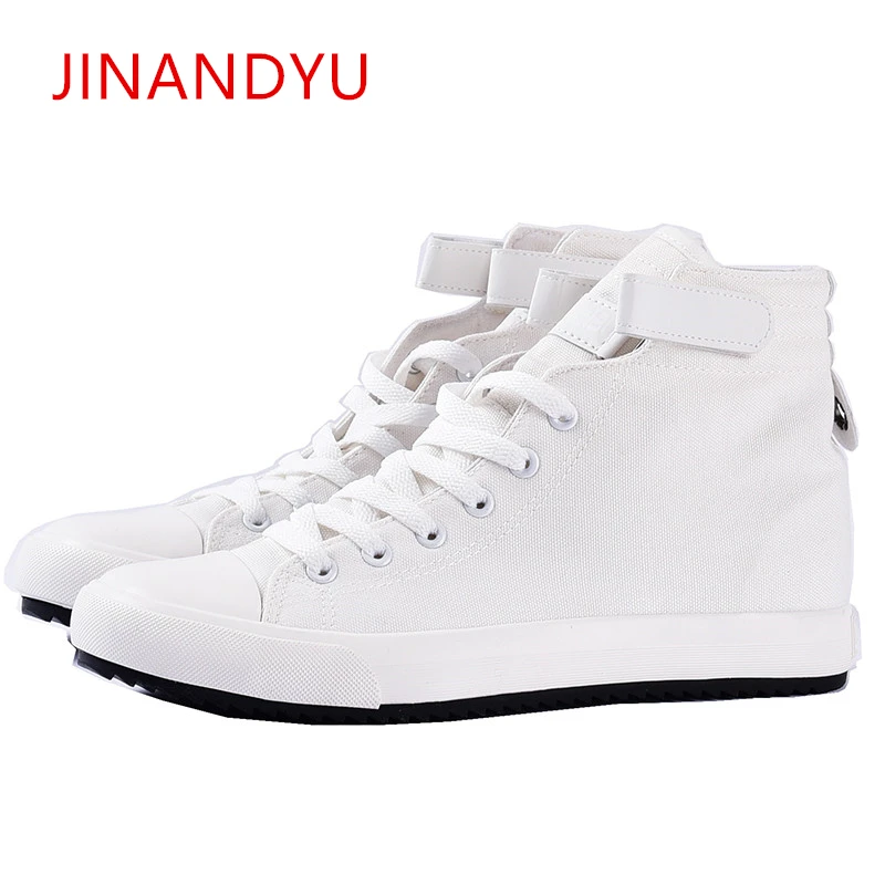 

Height Increasing 3/5/8cm Canvas Men's Casual High-top Sneakers Men High Quality Shoes New Fashion Comfort Lace Up elevator Shoe