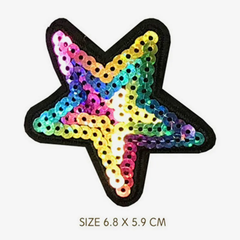 

1Pcs Multicolored Star Patch Pattern Cute Patch Apparel Sewing Material Patches For Clothing Decorative