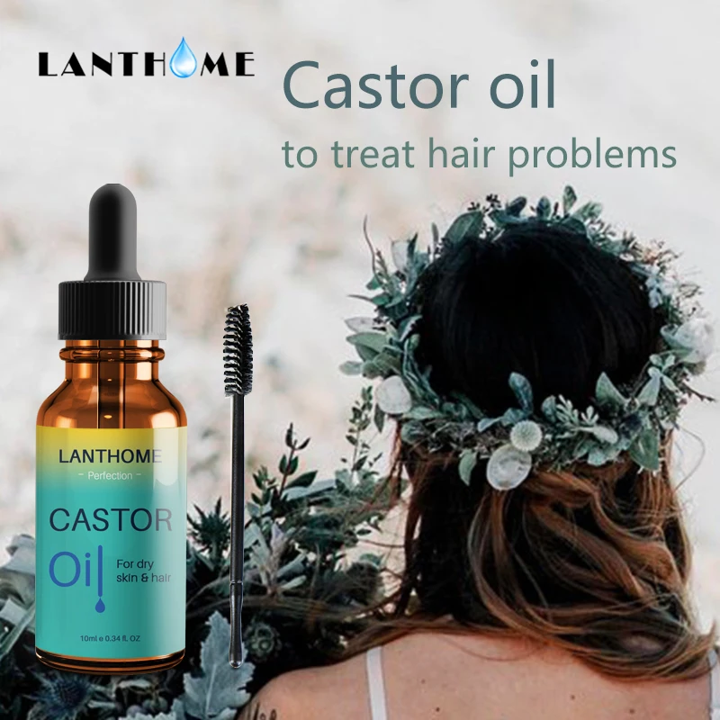

100% Pure Castor Oil Hair Essential Oil Eyelashes Eyebrow Growth Prevent Skin Aging Castor Organic Serum Hair Fast Growth Liquid