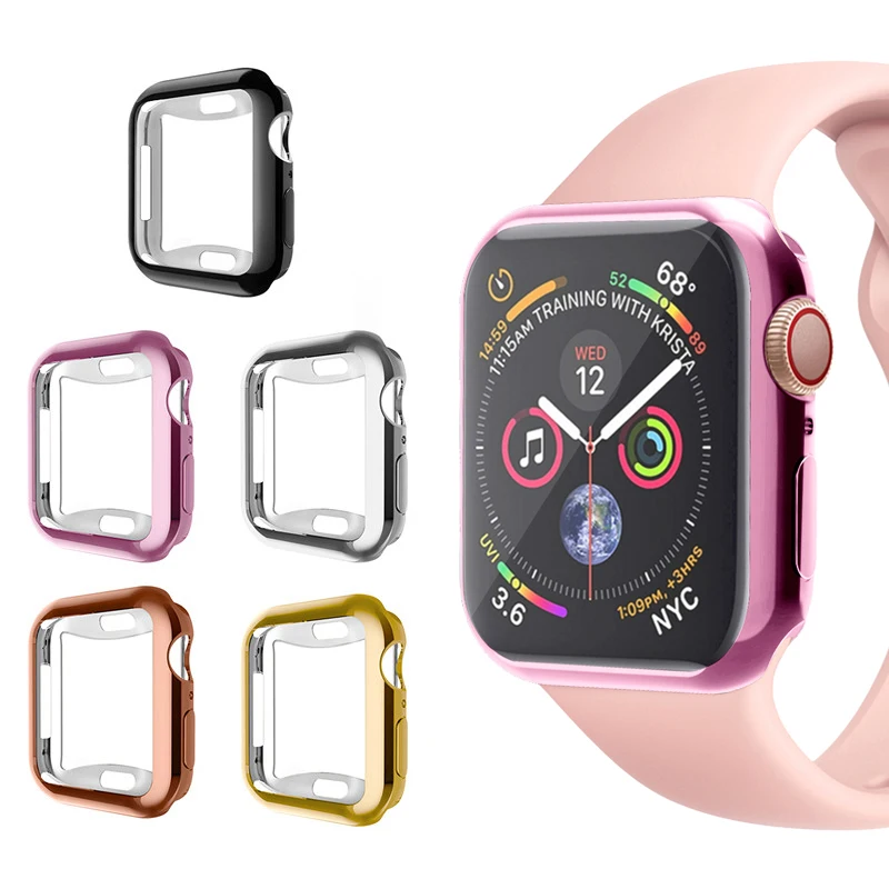

Case for Apple Watch Case Cover 44mm Silicone for iWatch Case 4 Protector Apple Watch Series 4 40mm 44mm