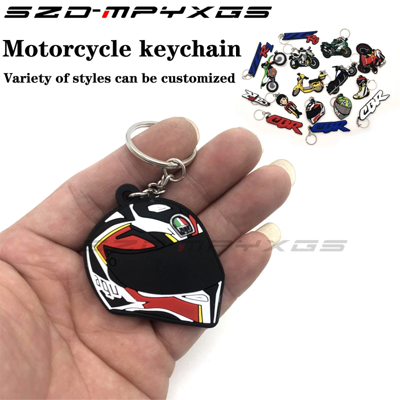 Модель мотоцикла Форма Мягкий Каучуковый брелок для ключей Honda kawasaki BMW Harley Suzuki Yamaha с логотипом