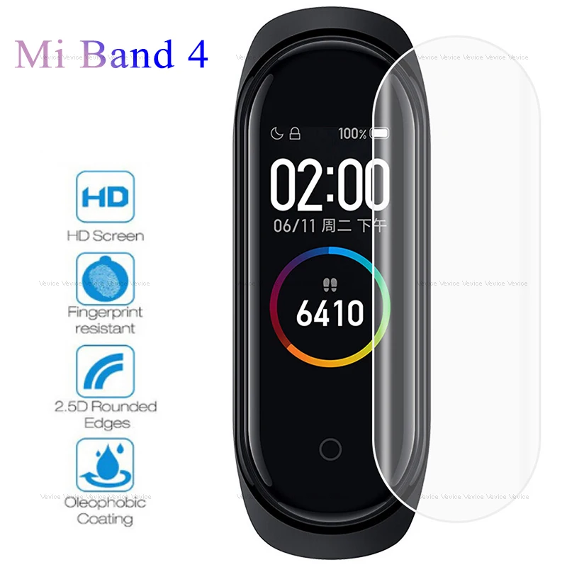 

5Pcs Mi Band 4 Screen Protector Film For Xiaomi Mi Band 4 Smart Wristband MiBand 4 Bracelet Accessories Films Not Tempered Glass