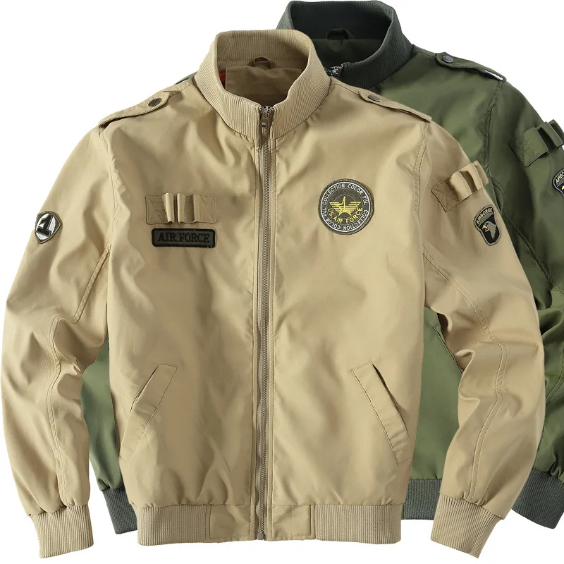 Military tactical Male Army MA 1 Flight Bomber Jacket Baseball Varsity