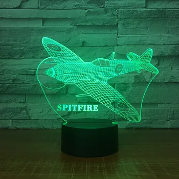 

Cross Border Special Aircraft 3d Night Light Custom Gift Led Nightlight Bedroom Decorative Acrylic 3d Vision Lamp