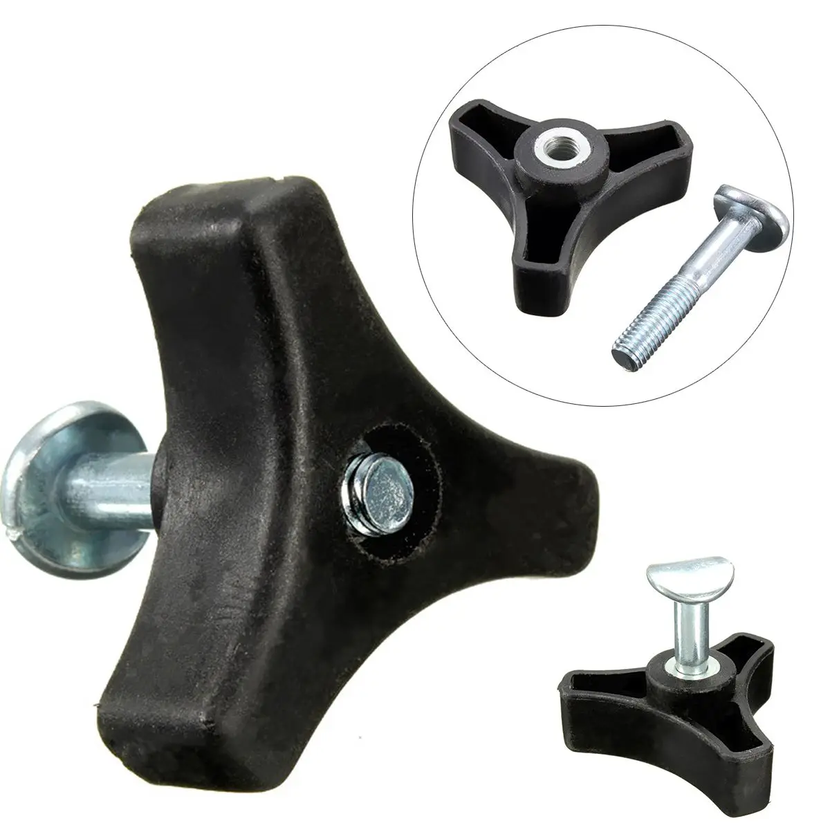 New Triangle Nut & Screw Mayitr Handle Knob Nut Screw Bolt For Lawn Mower Machine Replacement Parts