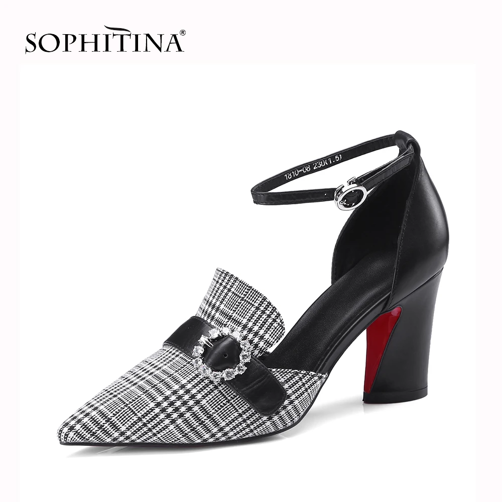 SOPHITINA/пикантные босоножки с острым носком Высококачественная модная