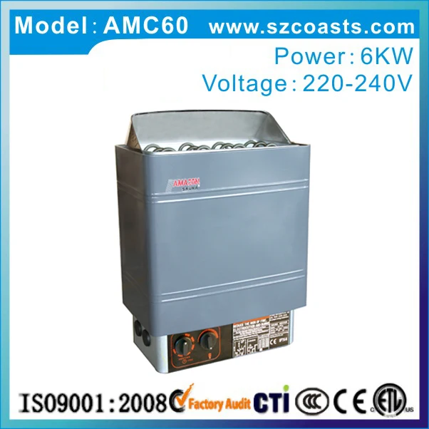

Free shipping 6KW/220-240v/50-60HZ Economic Amazon Electric sauna heater/sauna stove for sauna steam room