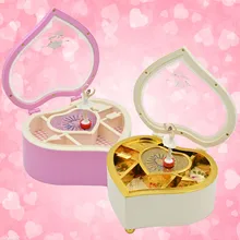 Bevigac Heart Shaped Dancing Ballerina Music Box Mechanical Musical Jewelry Box Girls Christmas Birthday Gift Music Box
