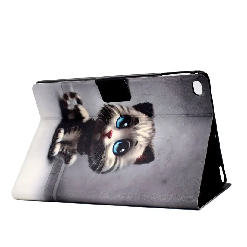 Умный чехол с кошкой для Apple iPad 9," 5th 6th Generation A1893 A1954, чехол для iPad Air 1 2, чехол из искусственной кожи+ подарок