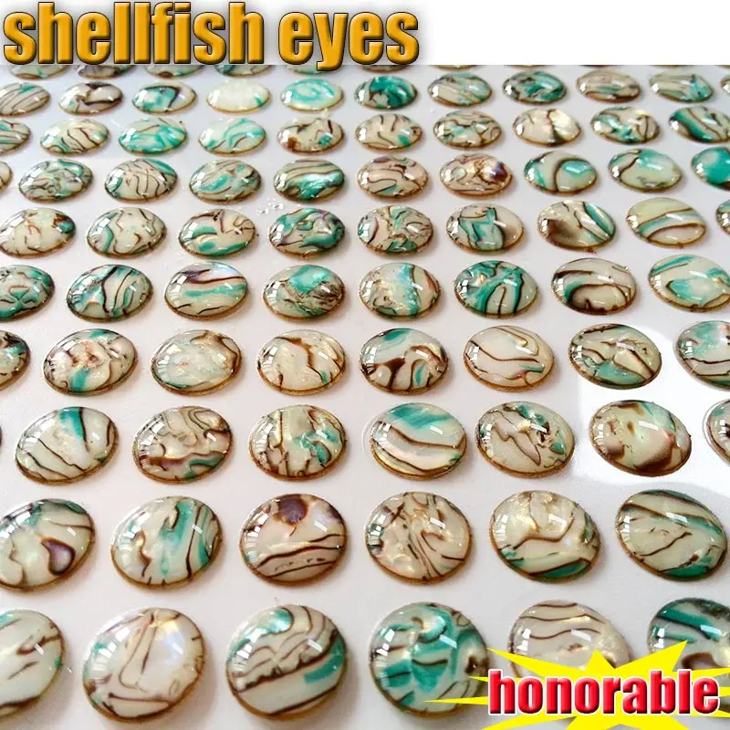 

Honourable and beautiful shell pattern fish eyes lure eyes 4MM-5MM-6MM-8MM number:300pcs/lot