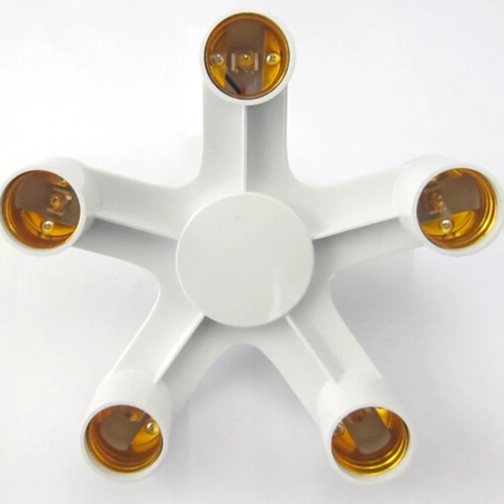 

1 to 5 Light Adapter Converters Holder E27 to E27 Socket Splitter LED Lighting Lamp Split Adapter Bulb Holders Base