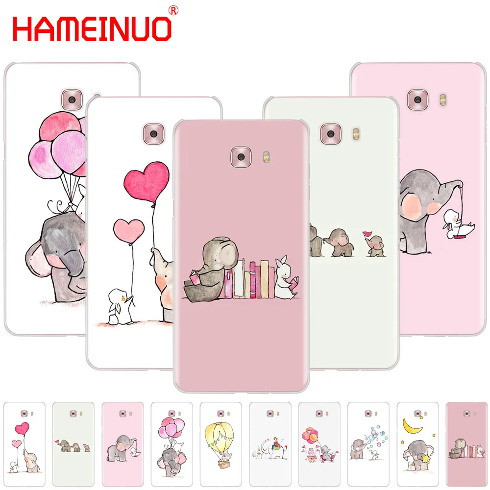 

HAMEINUO Cartoon cute elephant and rabbit cover phone case for Samsung Galaxy C5 C7 C8 C9 C10 J2 PRO 2018