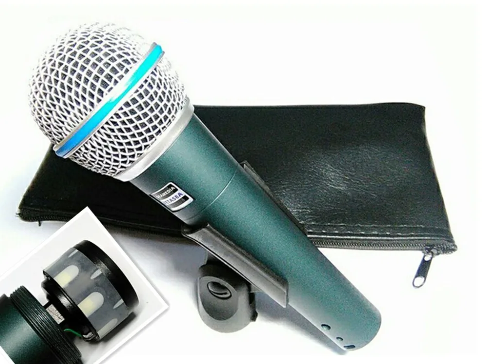 Динамический проводной микрофон. Beta 58a. батареи 2300 для микрофонов shure beta 58a. микрофон майк.