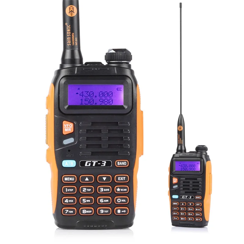 2 шт. Baofeng GT-3 MarkII двухдиапазонный VHF/UHF 136-174/400-520MHz Ham двухсторонний радио Walkie Talkie программируемый кабель