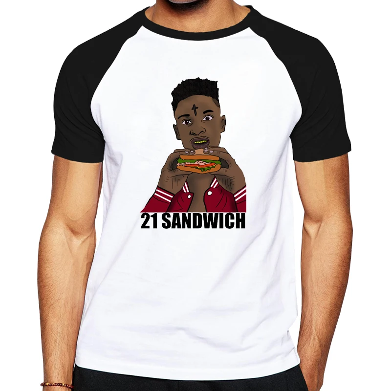 21 Savage футболка мужская мода Мужчины с коротким рукавом футболки Tumblr Забавный