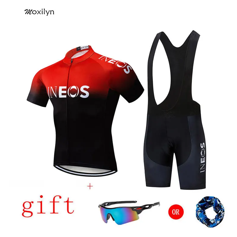 2019 New INEOS Team Summer Cycling Jersey Set Breathable Team Racing Sport Bicycle Jersey Men Cycling Clothing Short Bike Jersey