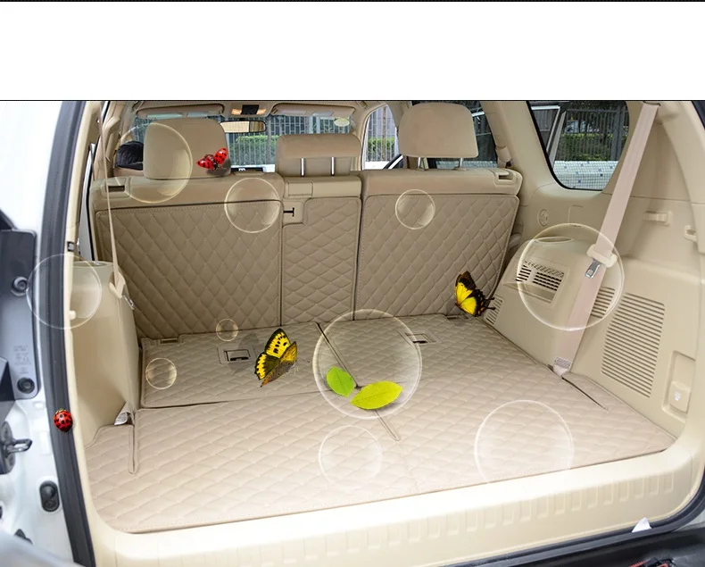 

full covered customized waterproof carpets odor non slip rugs easy clean car floor mats for Landcruiser Prado 2700/4000 5/7seats