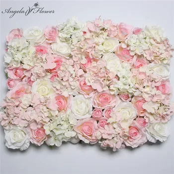 

DIY Original design wedding flower wall silk artificial rose hydrangea peony flowers background Hotel Shops Window decoration
