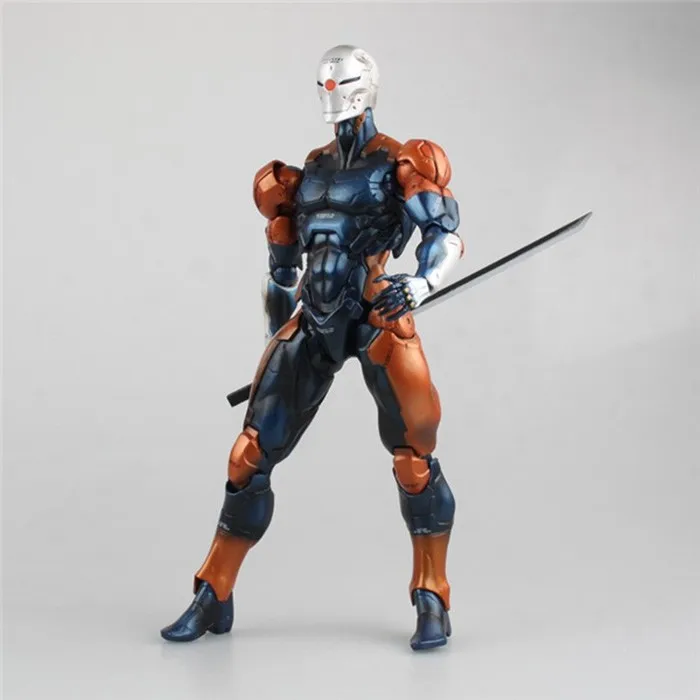

Free Shipping 10" PA KAI Metal Gear Solid Revoltech Gray Fox Cyborg Ninja Blue Ver. Boxed 24cm PVC Action Figure Model Doll Toy