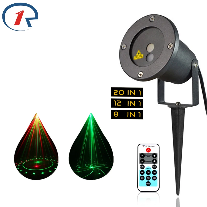 ZjRight IR Remote RG Лазерный светильник для вечеринки DJ открытый сад праздничный