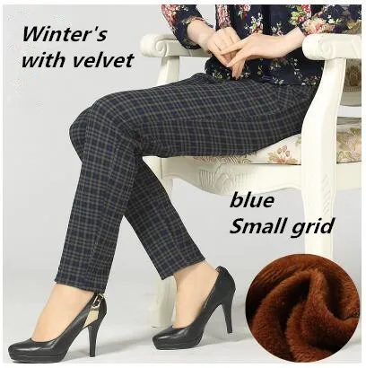 Большой размеры Зима для женщин сетки брюки для девочек Теплый пот плюс толстый бархат тонкий высокая талия стрейч карандаш женские брюки - Цвет: Зеленый