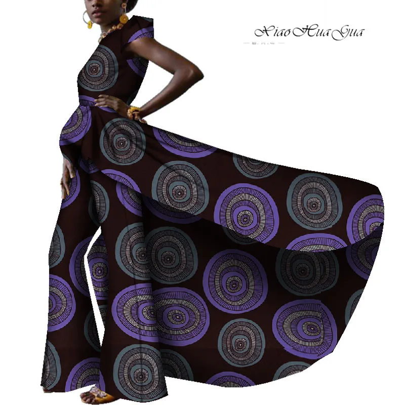 Комплект из 2 предметов в африканском стиле, топ и штаны для женщин, женское платье в пол+ широкие брюки в африканском стиле, одежда wy4595 - Цвет: 12