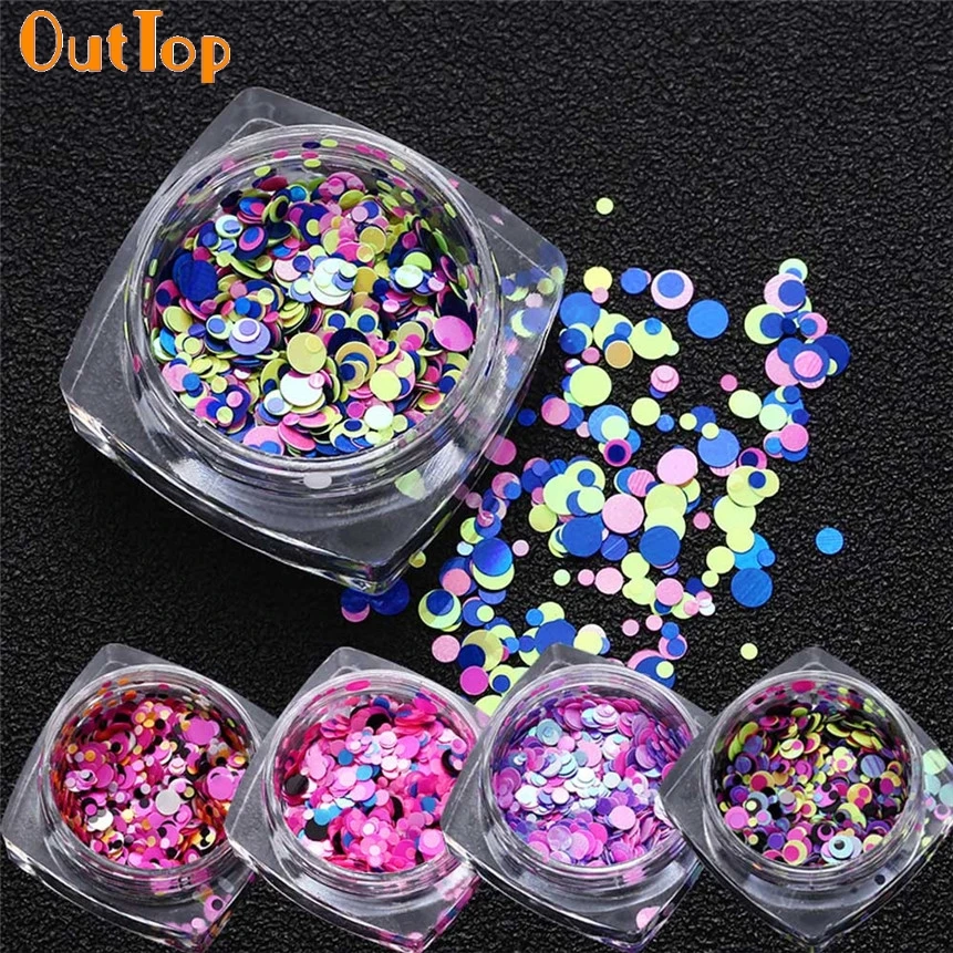 9g Jar Mini Round font b Nail b font Art Paillette Tips Gel Polish font b
