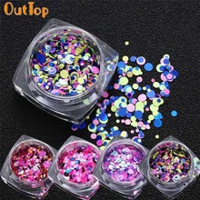 9g/Jar Mini Round Nail Art Paillette Tips Gel Polish Nail Decoration Drop Shipping Fashion OutTop LBC May18