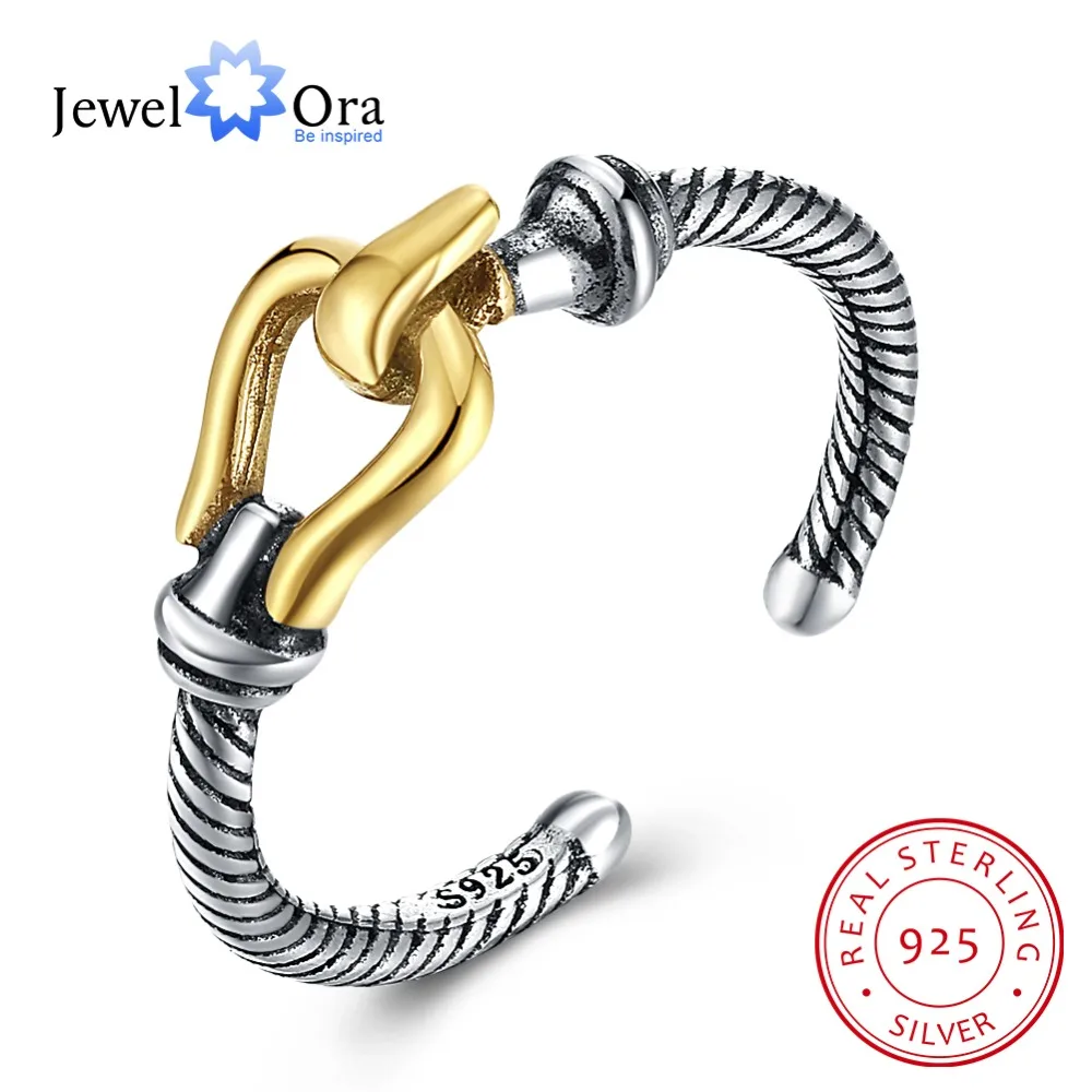 Adjustable Brass 925 silver Rings For Women Decoration Lock Rings 2018 New Arrival Hot Sale Dropshipping (jewelora RI103551)