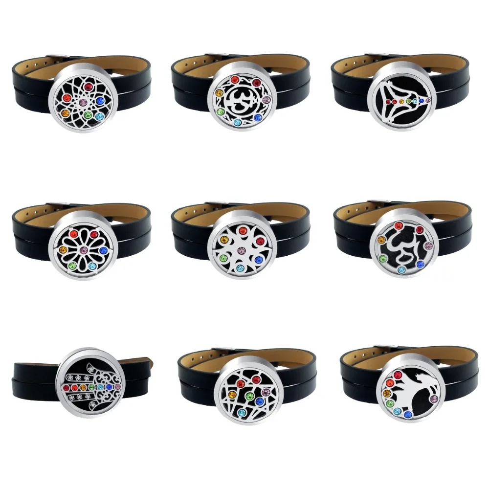 ZP-BS504-0 Diffuser Leather Locket Bracelet-8